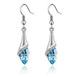 Fashion Water Drop Plated Silver dangle long Earrings for Women 2016 Earrings for Women Jewellery
