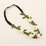 Fashion Women Bride Flower Headband Bohemian Style Rose Flower Crown Hairband Ladies Elastic Beach Hair Accessories 6pcs/lot