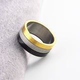 Fashion Women Jewelry 316L Stainless Steel Rings Glazed Exaggerated Wide Slippy 3 Color Casual Party Ring For Men/Women