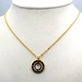 Fashion Women Roman Letter 18K Gold Plated Natural Pearl Shell Wedding Jewelry Sets With Necklace+Earrings
