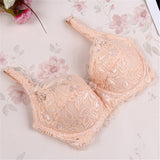 Fashion Women Sexy Underwear Bra Push Up Padded Lace Sheer Bra 32-40B 