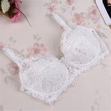 Fashion Women Sexy Underwear Bra Push Up Padded Lace Sheer Bra 32-40B 