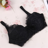 Fashion Women Sexy Underwear Bra Push Up Padded Lace Sheer Bra 32-40B