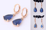Fashion 18K Gold Plated White Crystals Zircon CZ Drop Dangle Earrings for Women Fashion Luxury Long Dangle Earrings Jewelry