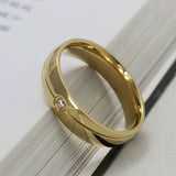 Fashion AAA+ CZ Wedding Rings For Women Black Stainless Steel Men Ring o Classic Party Jewelry