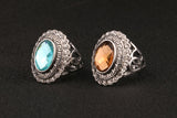 Fashion Accessories For Women Cheap Jewelry Kuniu Lots White Gold Ring RetroFor Women With Crystalls Blue Stone Ring