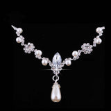 Fashion Alloy Necklaces Earrings Rhinestone Wedding Rhinestone Bridal Jewelry Sets Wholesale Jewellery For Women 