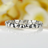 Fashion Authentic 925 100% Solid Sterling Silver Forever Love Heart Finger Ring Original Anniversary Jewelry