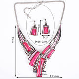 Fashion Brand Jewelry Sets Silver Plated Leaser Pattern 5 Colors New Bridal Jewelry High Quality Party Gifts