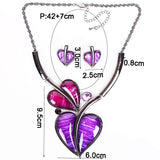Fashion Brand Jewelry Sets Wedding Necklace Earring Set Hight Quality Heart Design Bridal Jewelry New Party Gifts