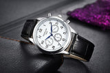 Fashion Casual Mens Watches Luxury Brand High Quality Leather Business Quartz Watch Men Waterproof Wristwatch Relogios Masculino