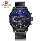 Fashion Casual Mens Watches Top Brand Luxury NAVIFORC Military Quartz Watch Men Waterproof Wristwatch