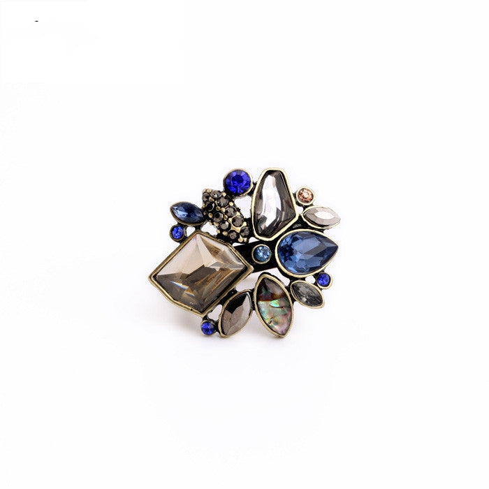 Fashion Jewelry Brand Designer Valentine's Day Anel Jewelry Elegant Rhinestone Ring