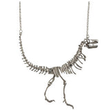 Fashion Jewelry Gothic Tyrannosaurus Rex Skeleton Dinosaur Pendant Necklace Gold Silver Chain Choker Necklace For Women
