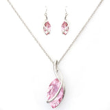 Fashion Jewelry Sets Crystal Red Necklace Woman's Necklace Earring Set New Party Gifts
