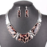 Fashion Jewelry Sets Leopard Resin colors GoldSilver Plated High Quality Party Gifts New Arrival