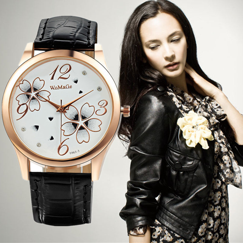 Fashion Luxury Crystal Watch Ladies Elegant Flowers Quartz Watch Women Watches Hour Gift