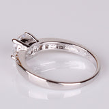 Fashion Midi Finger Rings for Women 18K White Gold Plated Wedding Rings CZ Zirconia Round Crystal Engagement Ring