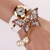Fashion New Fashion Casual Leather Luxury Butterfly Wristwatch Bracelet Watch Dress Women Watches Ladies Watch