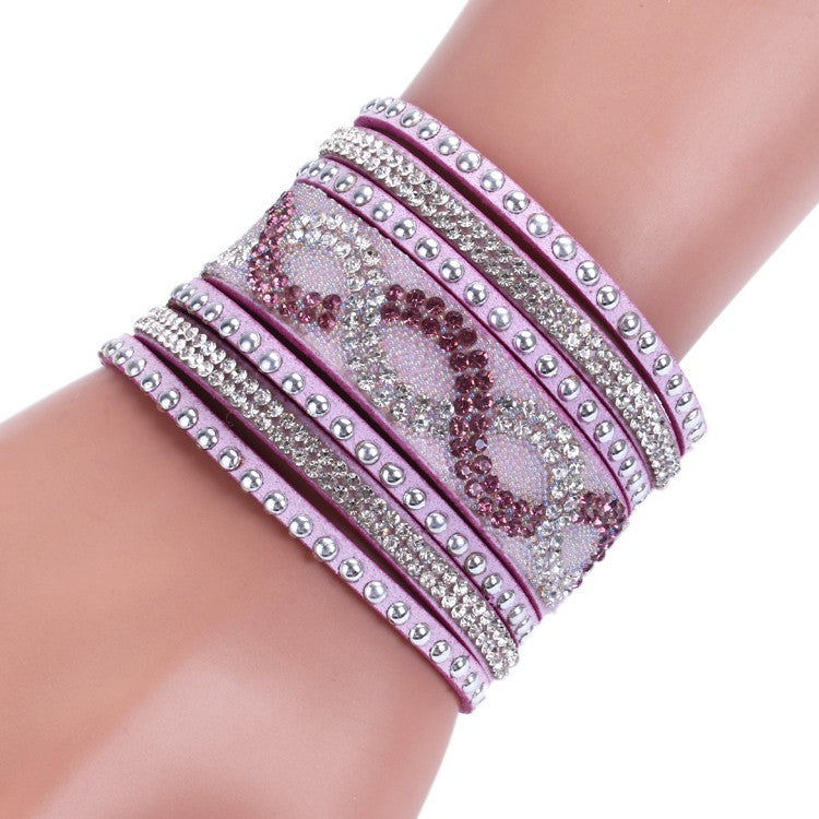 New Fashion Leather Bracelets with Wrap Bracelet for women Clasp Charm Bracelets Bangles