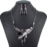 Fashion Red Jewelry Sets Woman's Necklace Earring Set Wedding Jewelry Sets New High Quality Peacock Design