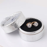 Fashion Round Earrings Jewelry for Women 18K Gold Platinum Plated Hoop Earrings White Crystal Zirconia Hoop Earrings