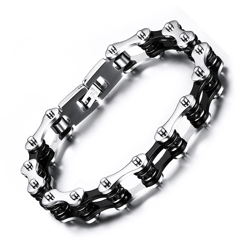 Fashion Stainless Steel Bike Bracelet Men Biker Bicycle Motorcycle Chain Bracelets Bangles Jewelry