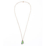 Fashion Tide Summer Chic Coloful Triangle Scientific Gems Long Pendant Necklace