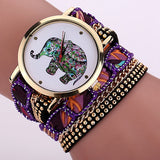 Fashion Top Design Casual Summer Style Fabric Bracelet Wristwatch Women Dress Watches Brand Geneva Long Chain Watch