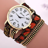 Fashion Top Design Casual Summer Style Fabric Bracelet Wristwatch Women Dress Watches Brand Geneva Long Chain Watch 