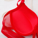 Fashion Women Bra Front Closure Sexy Lace Racer Back Smooth Surface Push Up Underwear Lingerie Sujetador Red Black Purple