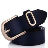 Fashion brand 100% genuine leather women belt metal pin buckle vintage belts for women