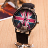 Fashion items Casual watches Men women quartz watches flag partten Electronic Vintage Style wristwatch clock hours