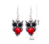 Fashion owl Women tibetan silver Turquoise Crystal Jewelry Sets Chain party wedding women gift Jewelry Sets