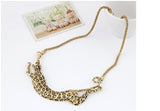 Fashion queen leopard short design necklace shirt chain for women choker necklaces women vintage colar jewelry