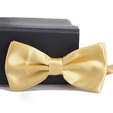 Fashions Men's Formal Commercial bowties Solid Color Tuxedo Classic Bowtie Pre Wedding Party Satin Bow Tie Necktie 