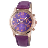 Geneva Watches Women PU Leather Wristwatches For Women Ladies Roman Quartz Dress Watch reloj relogio feminino Hot Sale