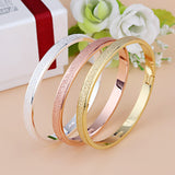 Female Frosted Love Bangle Hot Luxury Dust Cuff Bracelets&Bangles Brand Buckle Bracelet For Women Gift Jewelry 