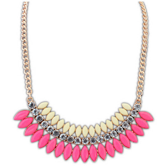 Fine Jewelry Maxi Collares Statement Necklaces & Pendants Imitated Gemstone Collier Femme for Women Accessories