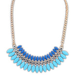 Fine Jewelry Maxi Collares Statement Necklaces & Pendants Imitated Gemstone Collier Femme for Women Accessories