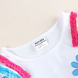Floral Girl Shirt Nova new Girls t-shirts Spring/Autumn Long Sleeve T Shirt for Children Girl