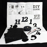 3D DIY Clock Adhesive Decal Modern Wall Digit Number Room Interior Decoration Clock