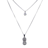 Best Gift silver fashion necklaces for women 2016 peanut collier femme charms Fine 2Layers Pendants & Necklaces