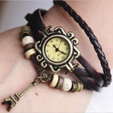 Eiffel Tower Pendant Bracelet Watches New Arrivals High Quality Women Genuine Leather Vintage wristwatches