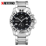 Full Steel Curren Brand Men Watch Fashion Casual Watch Men Date Analog Display Sport Quartz Wristwatches Relogio Masculino