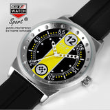 GT WATCH Extreme Flag Montres Yellow Dial Relojes Men's Fashion Style Wristwatch Unisex Silicone Strap Quartz Watch