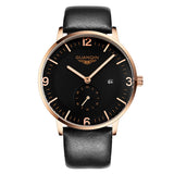 GUANQIN watches fashion waterproof mens watch leather strap male fashion the trend of commercial table sports quartz watch