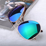 Gafas de sol Classic Sun glasses 2016 Vintage Metal frame Sunglasses Men Women Stylish Bat Mirror Eyewear