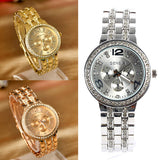 Geneva Bling Crystal Women Girl Unisex Stainless Steel Quartz Wrist Watch