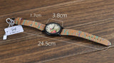 Geneva Vintage Retro Rivet Braided Genuine Leather Strap Women Wristwatches Bracelet Dress Watches Clock Thin Small Deer